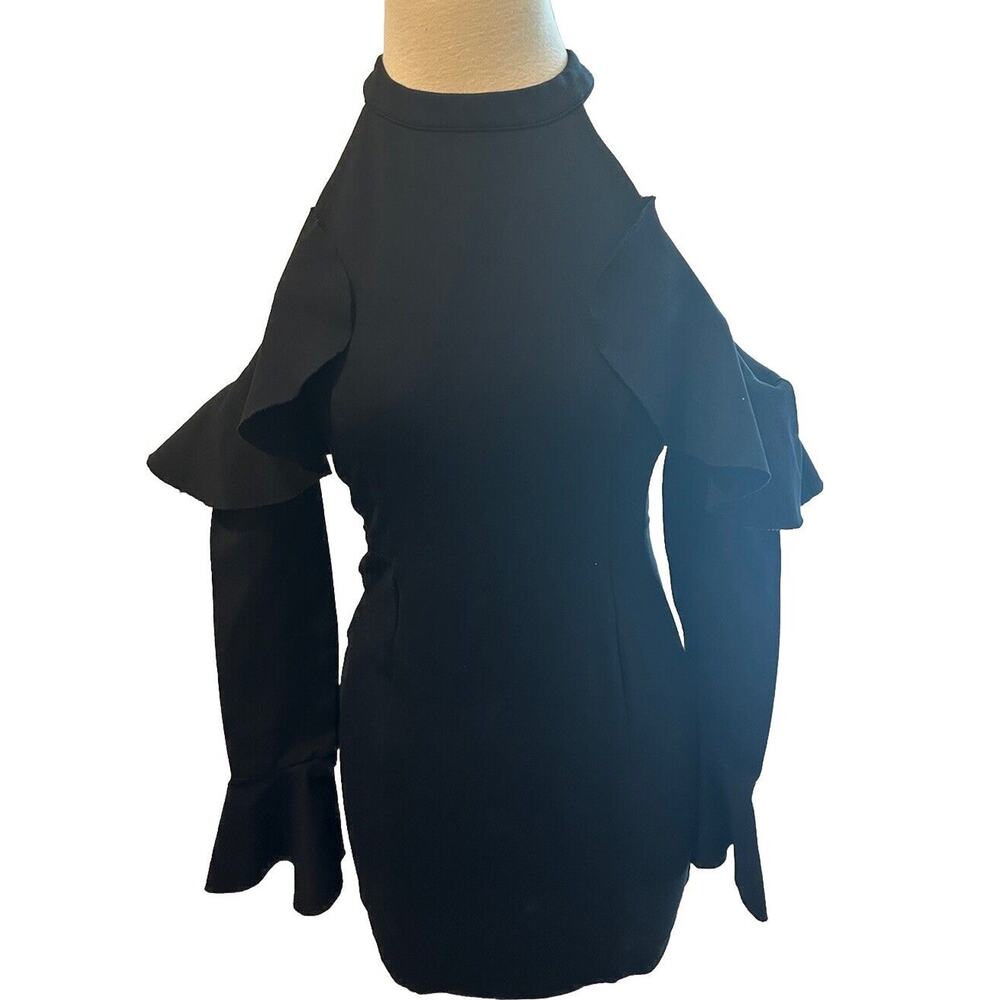 FREE PEOPLE Black Sweet Talk Cold Shoulder Dress Size XS